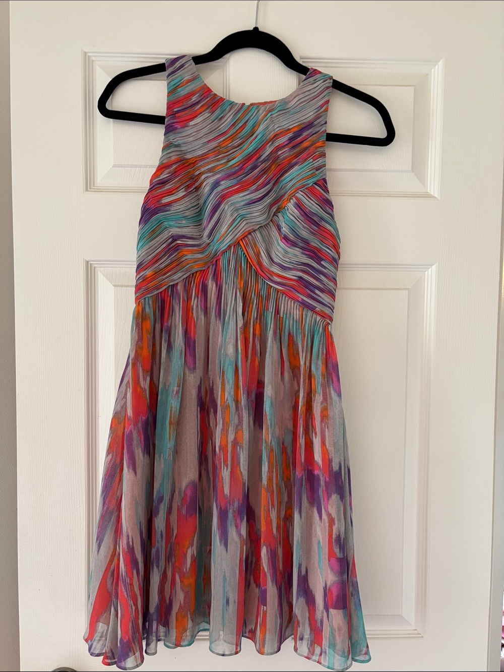 Armani Exchange Woman’sMulticolor Wave-Print Dress - Pink, Purple, Teal & Orange